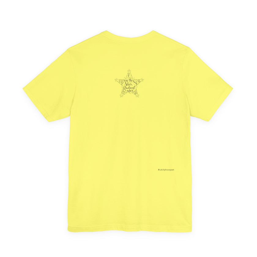 Star Radiant Tee — Inspirational Handwritten Star Graphic T-Shirt