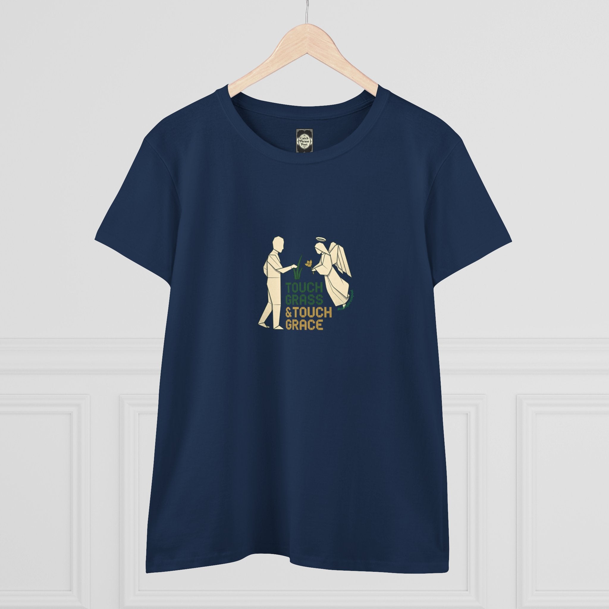 Touch Grass Tee — Casual Women's Graphic T‑Shirt with Playful Outdoorsy Illustration