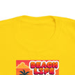 Toddler Tee - 'Beach Life' Retro Sunset Palm Graphic