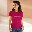 Bloom Quietly Women's Tee — Minimal Inspirational Script T-Shirt