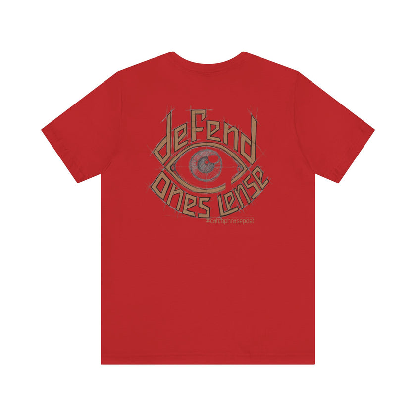 Defend One's Lens Eye Graphic Tee — Vintage-Protective Photography T-Shirt