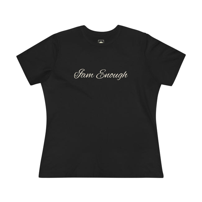 I Am Enough Women's Tee — Minimal Script Self-Love Shirt
