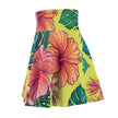 Tropical Hibiscus Skater Skirt — Floral Yellow AOP