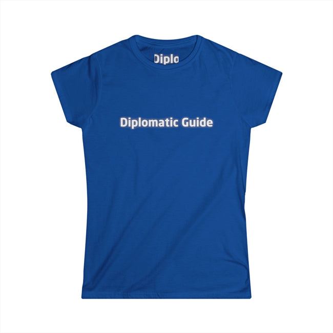 Diplomatic Guide Tee | Black Text Graphic Womens T-Shirt