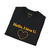 Hello, I Love U Heart T-Shirt — Retro Script Love Tee