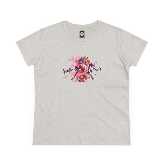 Gentle But Not Delicate Tee | Floral Script Feminist Shirt