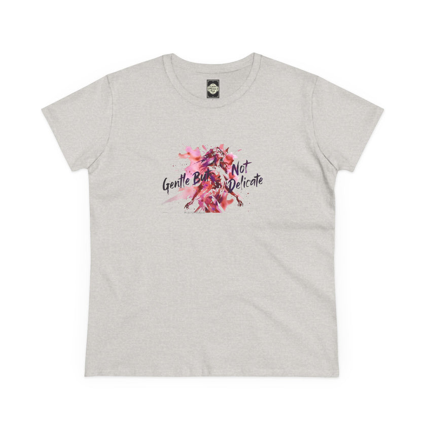Gentle But Not Delicate Tee | Floral Script Feminist Shirt