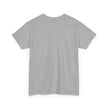 Plain heather gray short-sleeve t-shirt, back view, casual cotton clothing