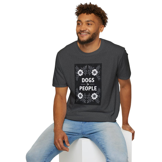 Funny Dog Lover T-Shirt | Dogs > People | Gift for Pet Lovers, Animal Rescue Support, Casual Wear, Birthday Gift, Dog Parent Tee