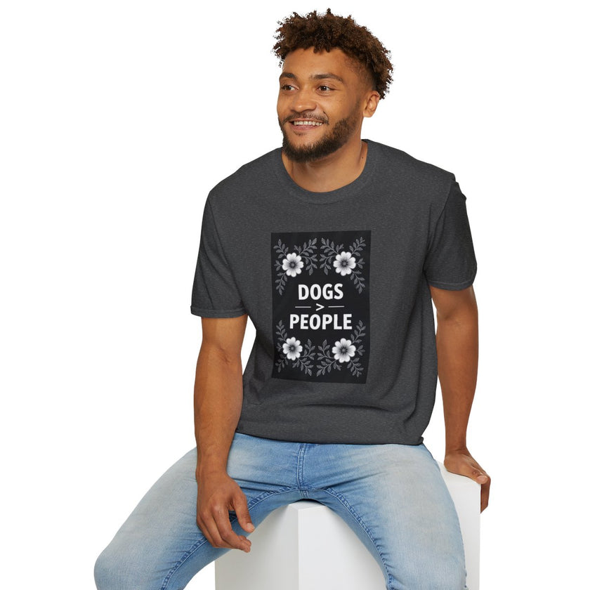 Funny Dog Lover T-Shirt | Dogs > People | Gift for Pet Lovers, Animal Rescue Support, Casual Wear, Birthday Gift, Dog Parent Tee