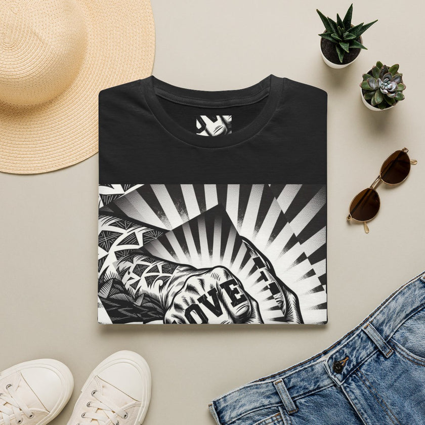 Love Fist Bump Love Hand Gesture T-Shirt | Heart Fist Tee