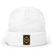 Embroidered Knit Beanie: Warm Cotton-Acrylic Blend Winter Cap