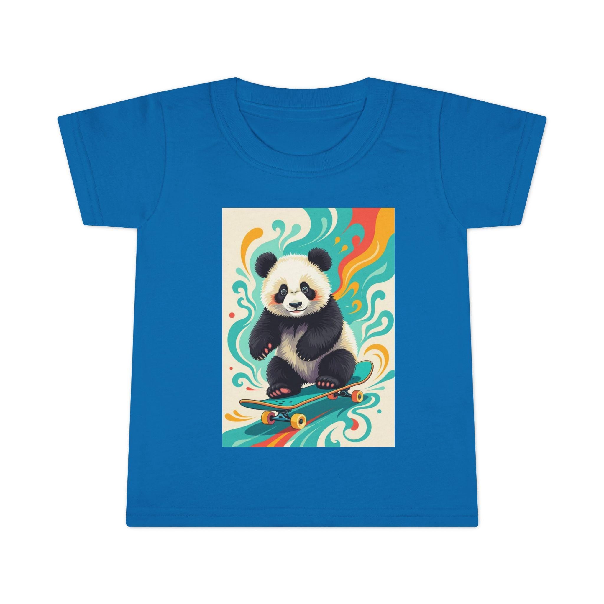 Skateboarding Panda Toddler T-Shirt, Cute Kids Shirt, Fun Gift for Toddlers, Birthday Present, Animal Tee, Playful Apparel
