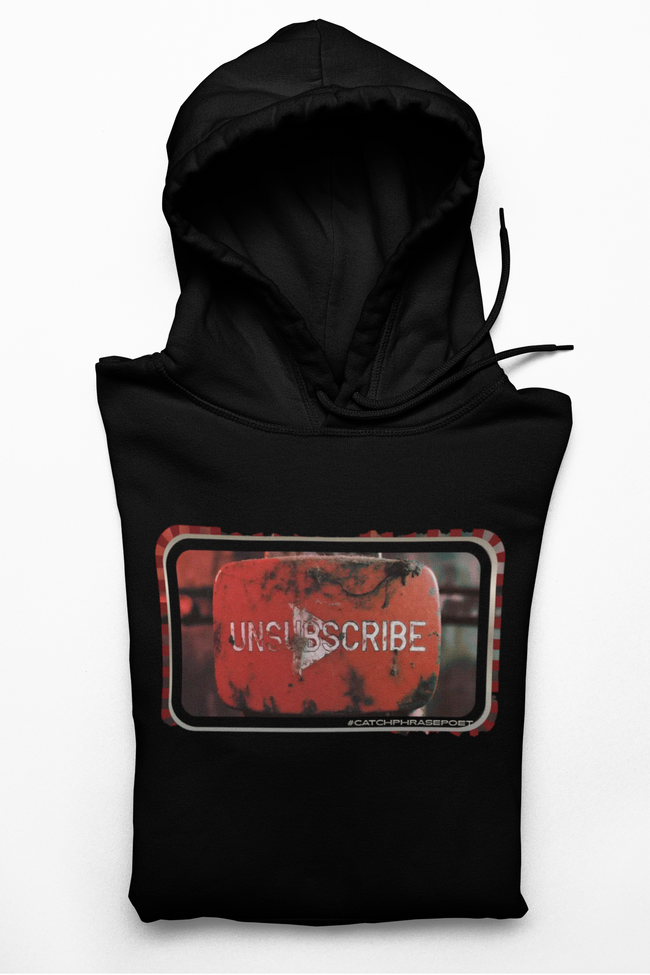UNSubscribe Button Graphic Put Down The Bloody Device Hoodie | Anti-Screen Humor