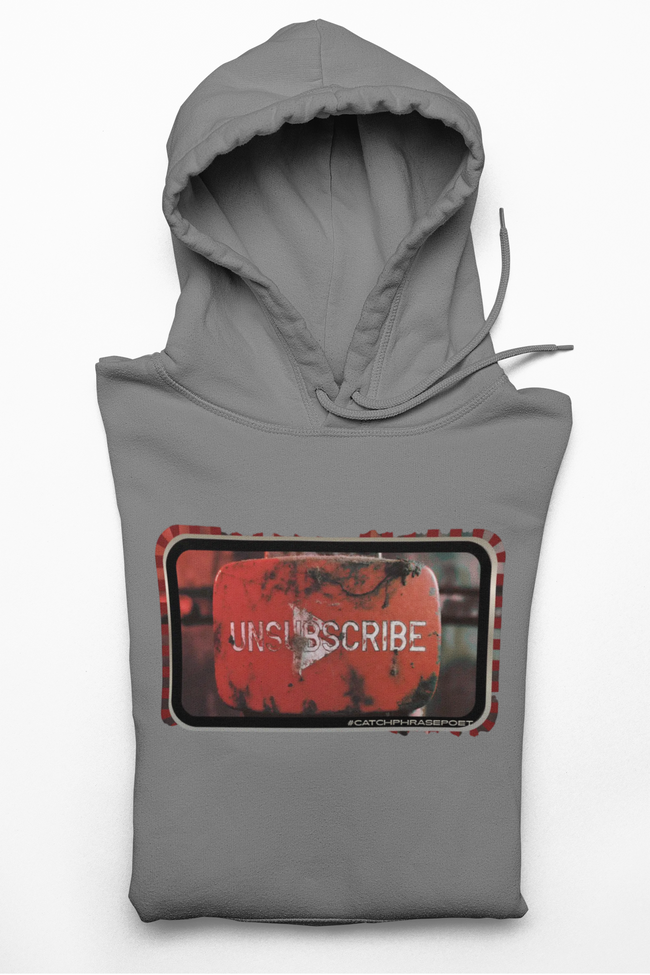 UNSubscribe Button Graphic Put Down The Bloody Device Hoodie | Anti-Screen Humor