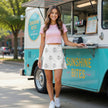 Hand-Drawn Pencil Rose Floral Summer Skirt | Take Time Smell Roses AOP
