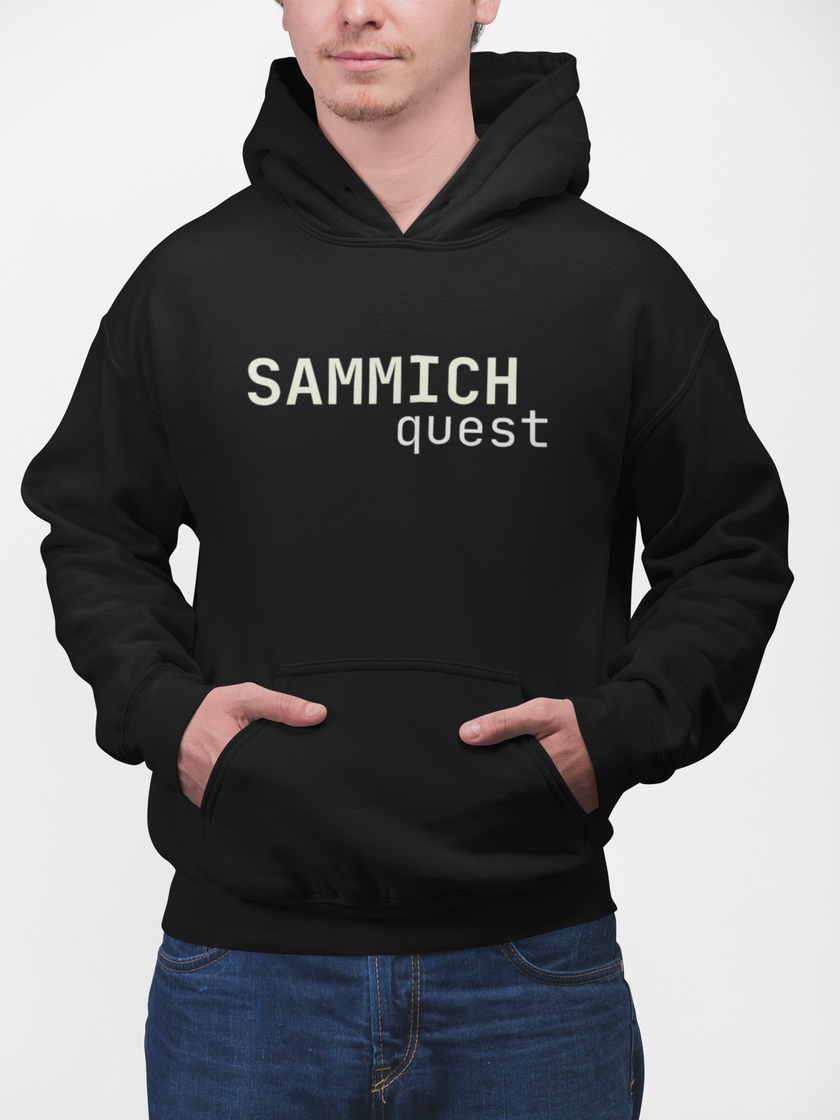 Sammich Quest Hooded Long Sleeve Tee — Funny Foodie Sandwich Hoodie