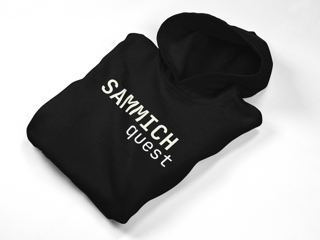 Sammich Quest Hooded Long Sleeve Tee — Funny Foodie Sandwich Hoodie