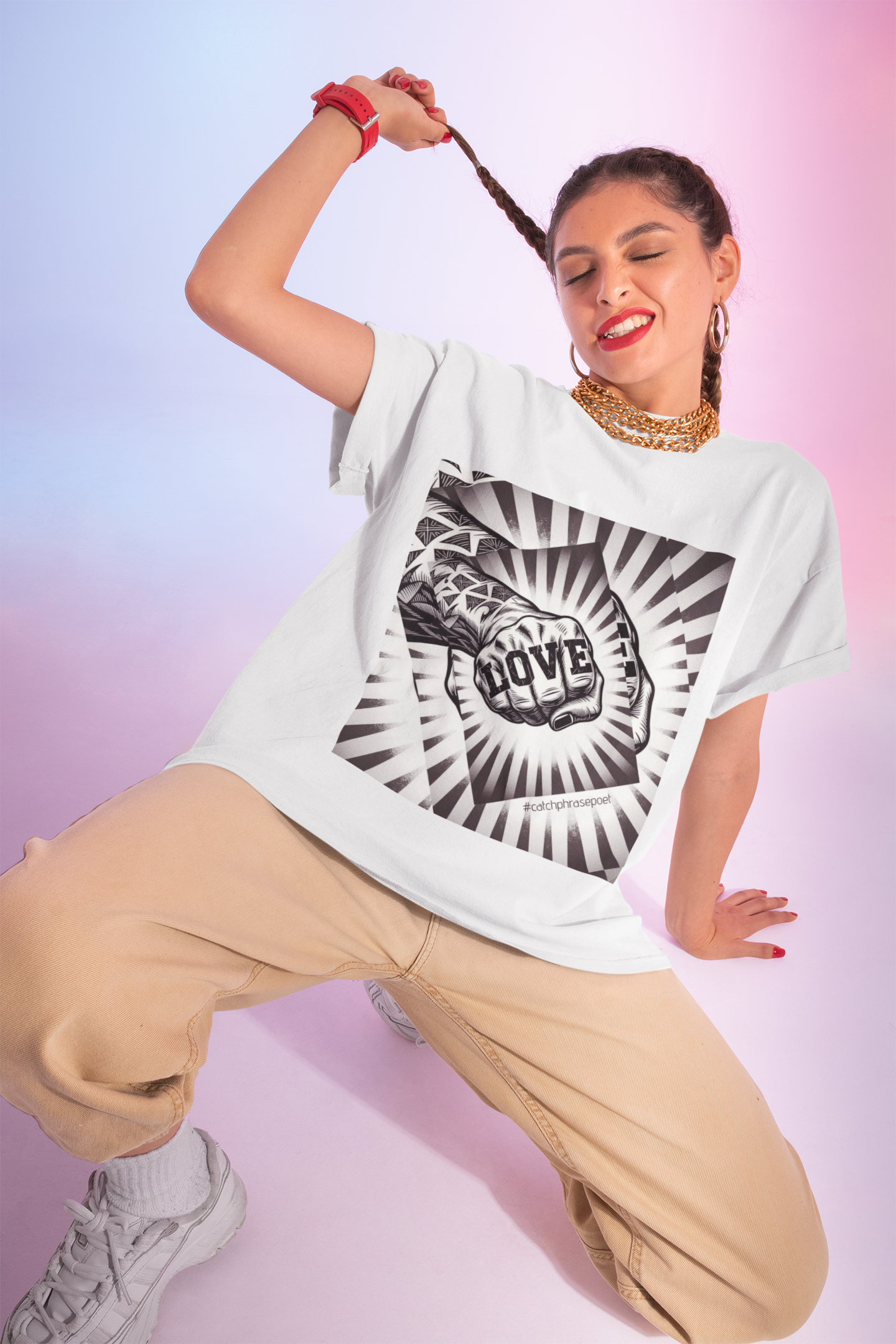 Love Fist Bump Love Hand Gesture T-Shirt | Heart Fist Tee