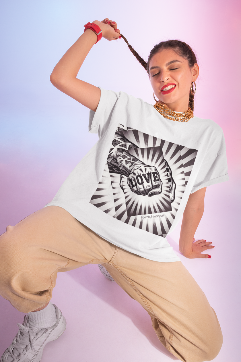Love Fist Bump Love Hand Gesture T-Shirt | Heart Fist Tee