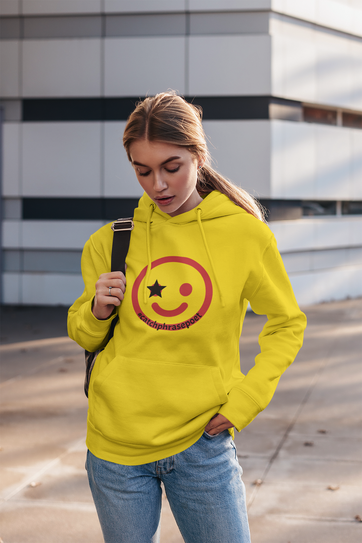 Smiley Duo Hoodie — Playful Star-Eye Graphic Pullover