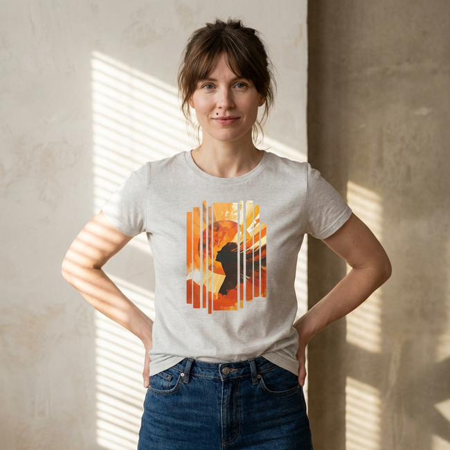 Sunset Goddess Rising — Women's Graphic T-Shirt