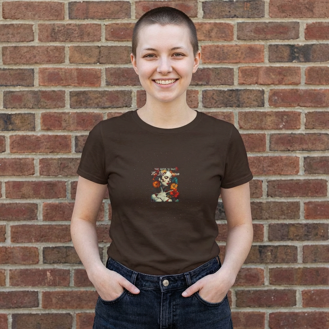 Women’s Sugar Skull Floral Tee — “The Mess Is Part of the Masterpiece”