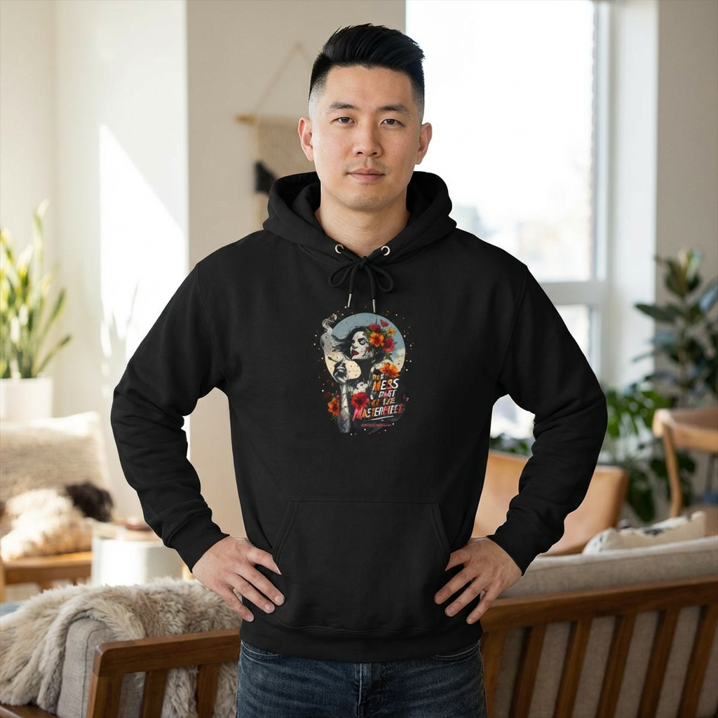 Skull & Femme Floral Hoodie — 