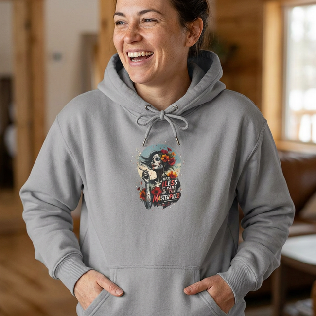 Skull & Femme Floral Hoodie — 