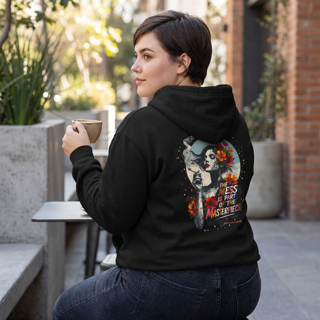 Skull & Femme Floral Hoodie — 