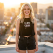 Las Vegas Floral Crop Top — Vintage Vegas Graphic Tank