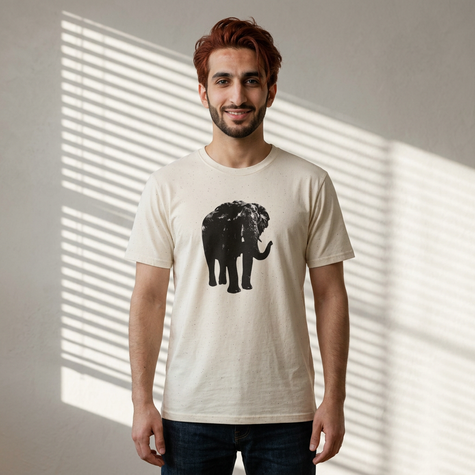 Elephant Silhouette T-Shirt — Minimalist Animal Graphic Tee