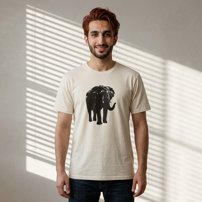 Elephant Silhouette T-Shirt — Minimalist Animal Graphic Tee