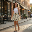 Cute safari animal print skirt detail