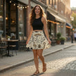Wildlife doodle skirt, styling view