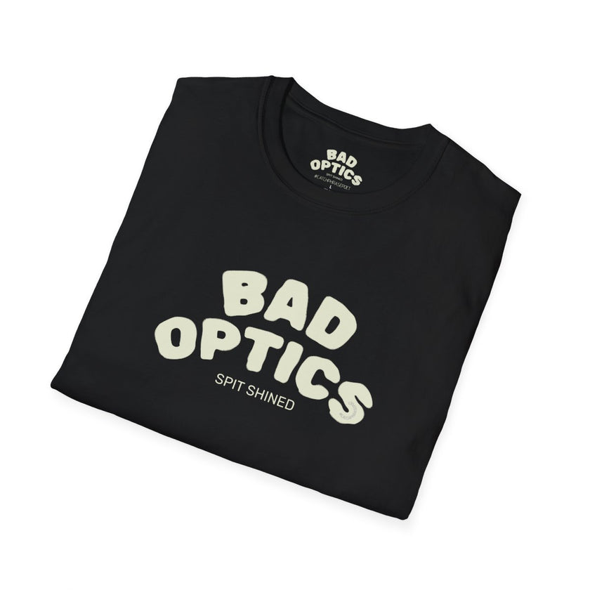'Bad Optics' retro arch logo graphic tee