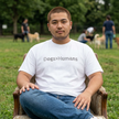 'Dogs > Humans' heavy cotton dog-lover tee, front view — Catch Phrase Poet