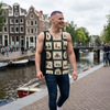 Men's Tank Top — Vintage Family Stick Figure Collage All-Over Print