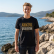 Graceful Degradation T-Shirt — Vintage Gold Gothic Graphic Tee