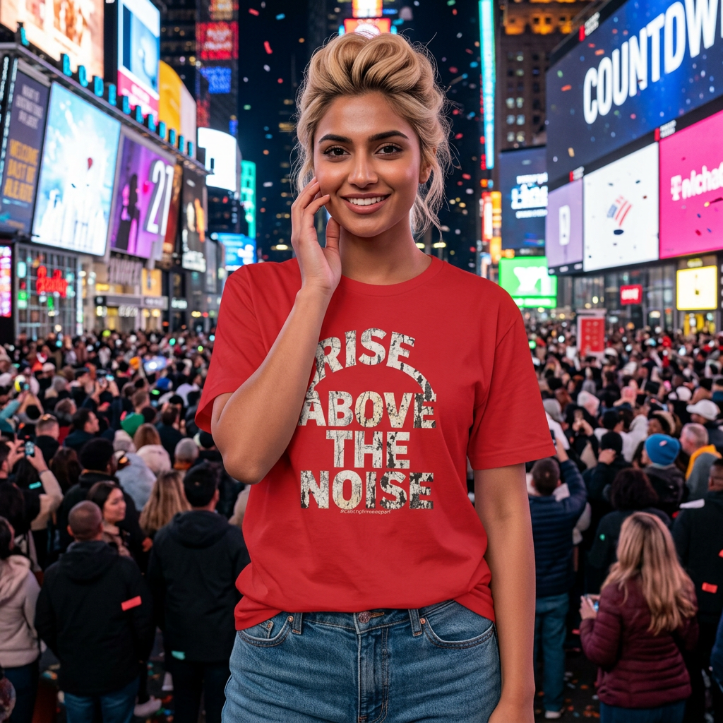 Rise Above The Noise T-Shirt — Inspirational Graphic Tee