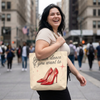 Tote Bag — “You Can Dance If You Want To” Red Heels Canvas Tote