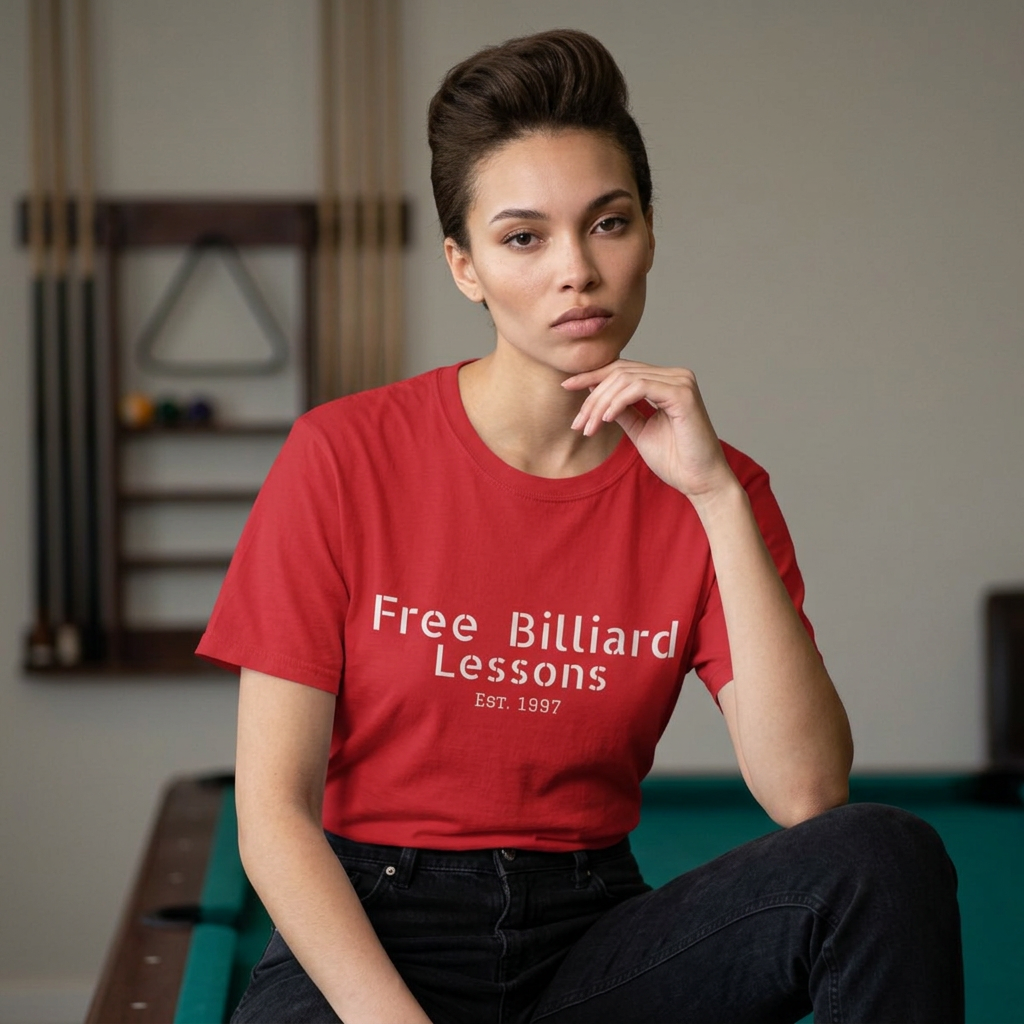 Free Billiard Lessons T-Shirt — Vintage Est. 1997 Pool Shirt