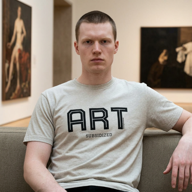 ART Subsidized Graphic T-Shirt — Retro Collegiate Lettering Tee