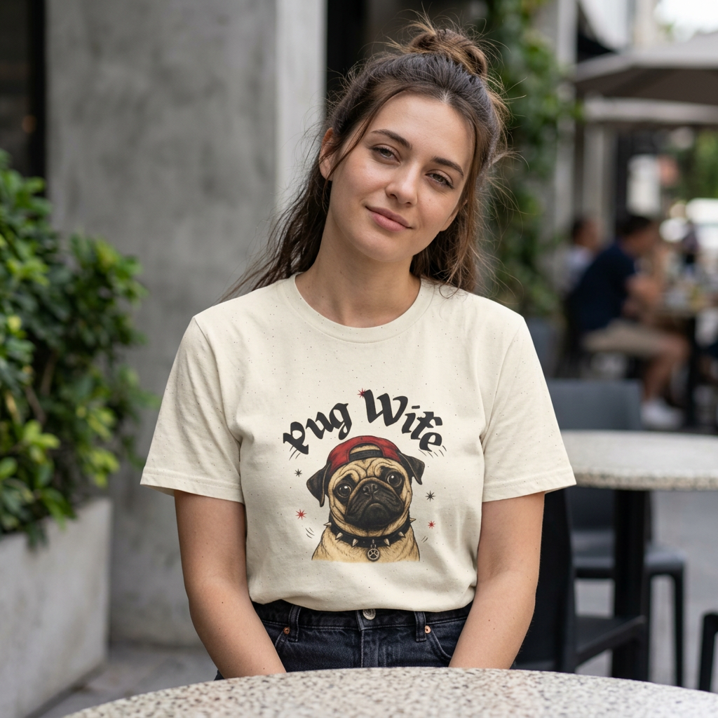 Pug Wife T-Shirt – Cute Pug Graphic Tee for Dog Lovers