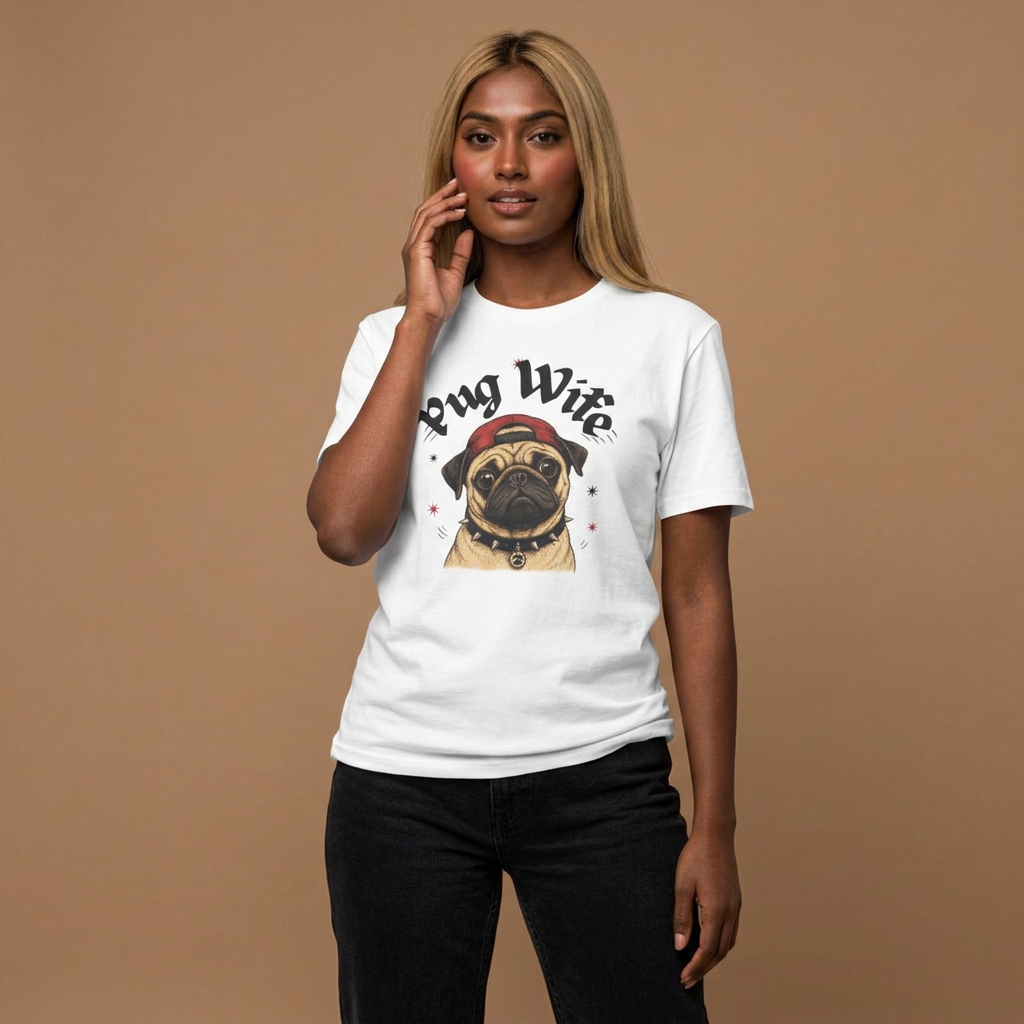 Pug Wife T-Shirt – Cute Pug Graphic Tee for Dog Lovers