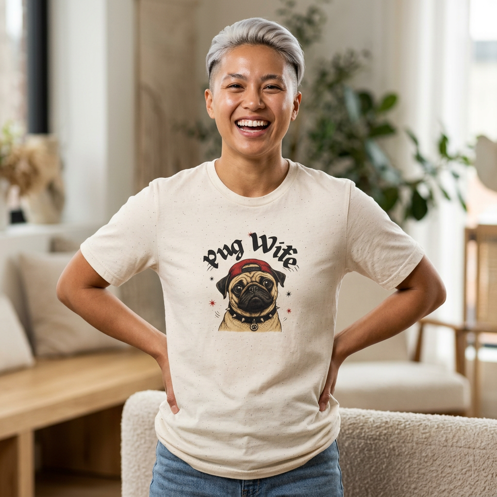 Pug Wife T-Shirt – Cute Pug Graphic Tee for Dog Lovers