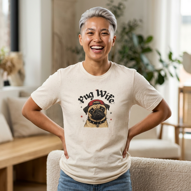Pug Wife T-Shirt – Cute Pug Graphic Tee for Dog Lovers