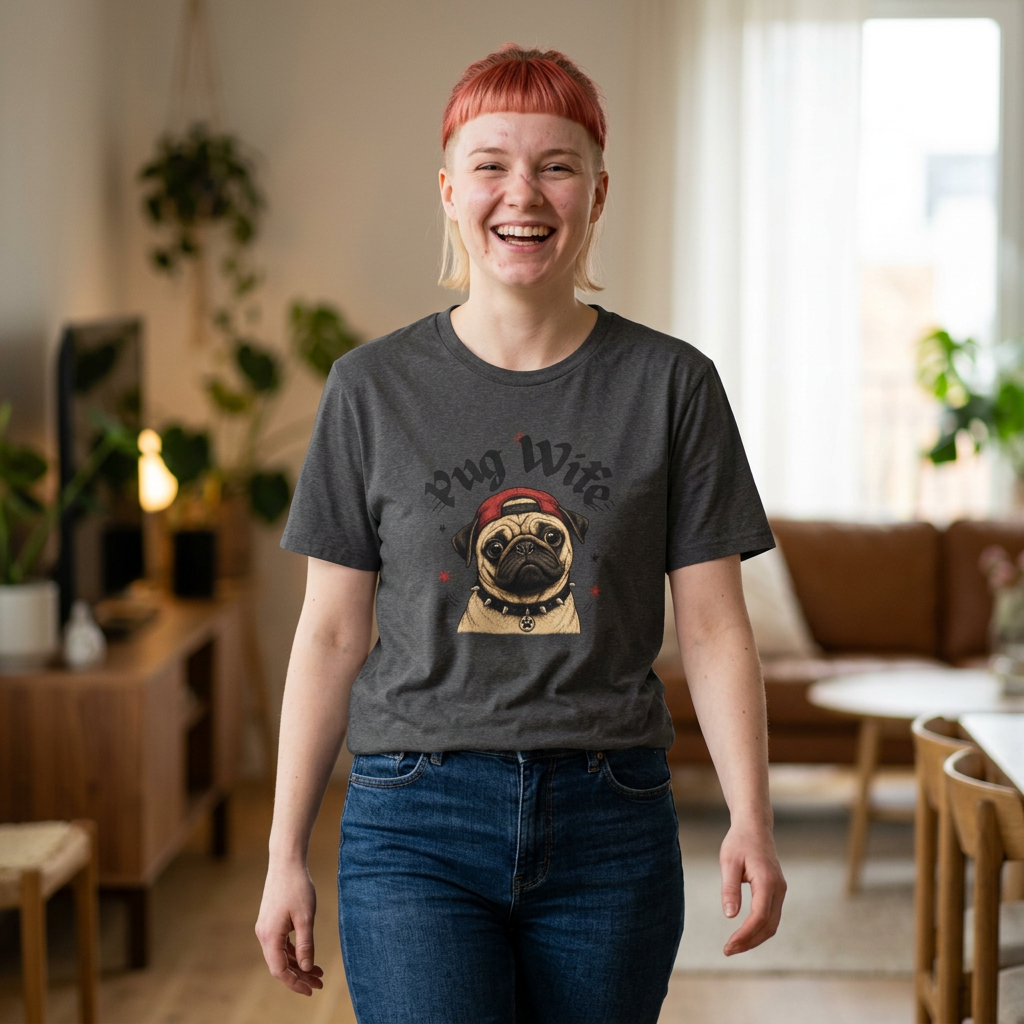 Pug Wife T-Shirt – Cute Pug Graphic Tee for Dog Lovers