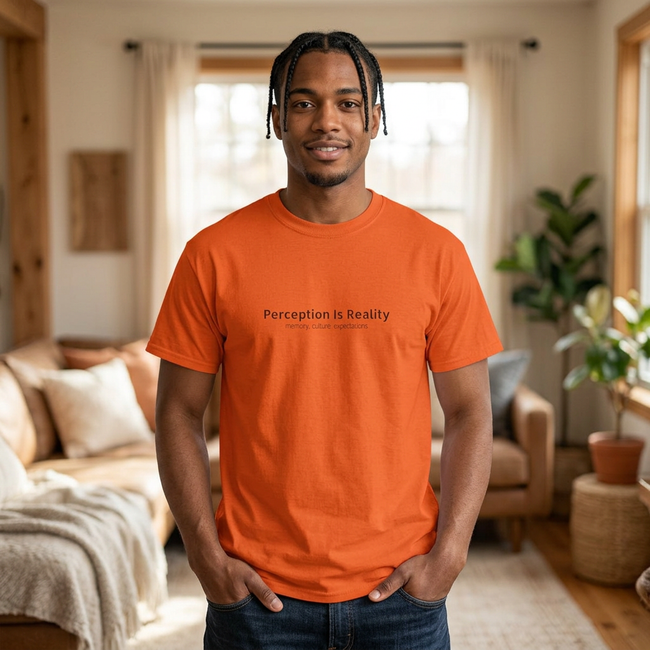 Perception Is Reality Tee - Minimalist White Graphic T-Shirt