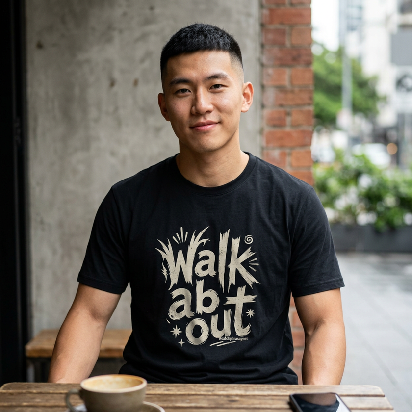 Walk About T-Shirt — Retro Handlettered 'Walk About' Graphic Tee
